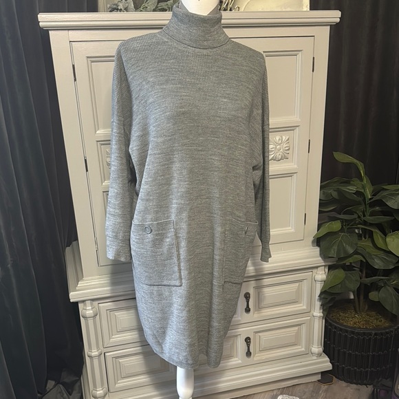 52seven Dresses & Skirts - 52seven Gray Turtleneck Sweater Dress Size Medium